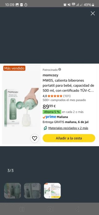 Calientabiberones Momcozy Portátil MWOS