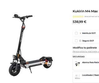 Kukirin M4 Max Patinete Eléctrico