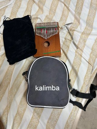 Kalimba de madera con funda y afinador