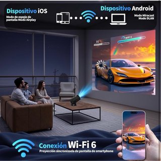 Proyector Android 4K HD WiFi 6 BT5.2