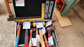 Lote herramientas carpintería: martillos y macetas