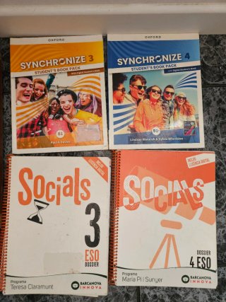 Libros de 3º y 4º de la ESO y bachillerato