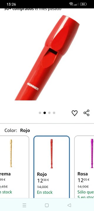 Flauta Hohner Melody Blockflöte Roja