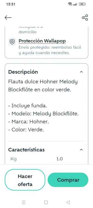 Flauta Hohner Melody Blockflöte Roja