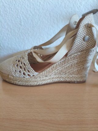 Alpargatas esparto beige mujer