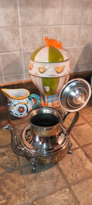 Teiera Marocchina Royal Manchester Argentata 4 Pie