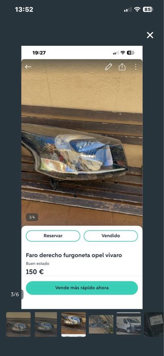 Faro Opel Vivaro