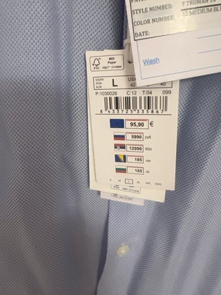 Camisa Pedro del Hierro Talla L Azul