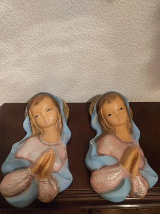 2 Figuras Decorativas Virgen
