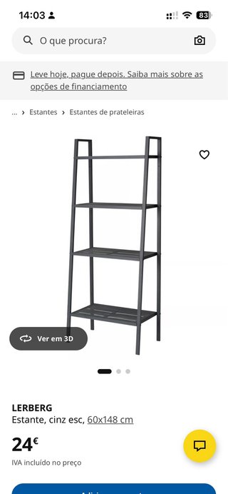 Estantería Lerberg Ikea 60x148cm