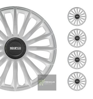 SPARCO Tapacubos 14" pulgada Kit plata Embelecedores