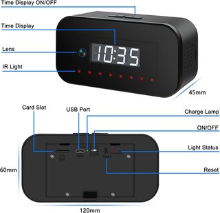 Reloj Cámara Espía WiFi 4K/1080P Detección Movimie