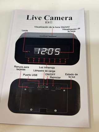 Reloj Cámara Espía WiFi 4K/1080P Detección Movimie