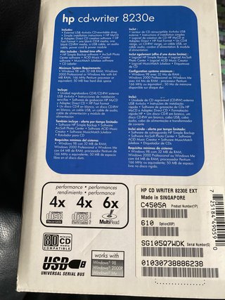Grabadora CD/DVD HP 8230e USB Externa