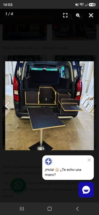 Mueble Camper Opel Combo Life L2