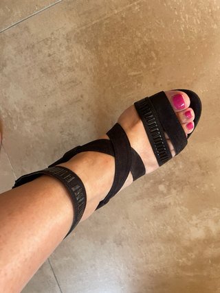 Sandalias de tacón negras