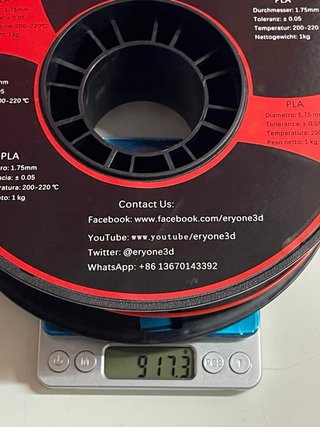 Filamento PLA Eryone Rojo 0,917kg