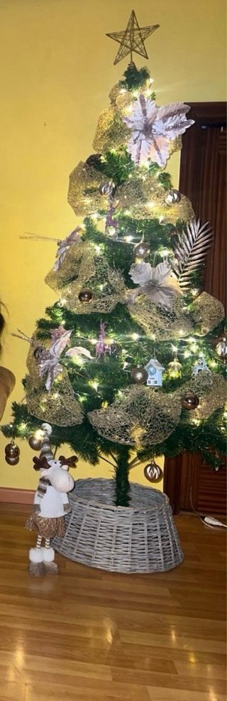 Árbol de Navidad Dorado y Verde