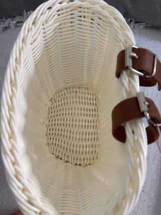 Cesta Mimbre Bicicleta Marrón