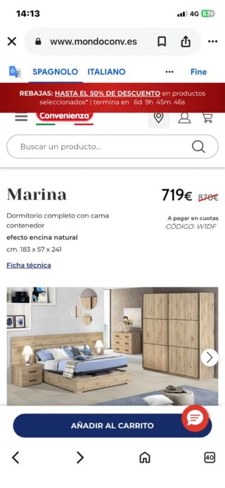 Dormitorio Marina Completo