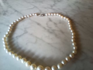 Collar Perlas Akoya Oro Blanco Diamantes