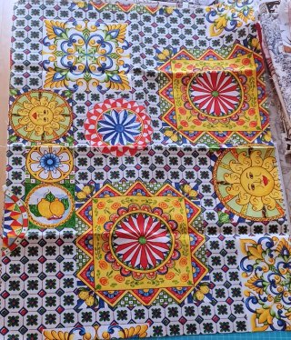 Retal 50x70 Azulejos colores costura creativa