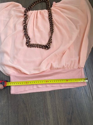 Blusa verano coral con collar