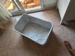 Baúl de mimbre para juguetes