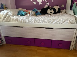 Cama nido doble con cajones