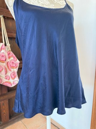 Agent Provocateur Camisola Azul 100% Seda Talla