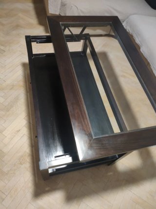 Mesa de centro madera y cristal