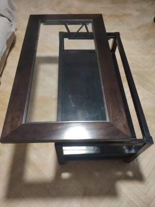 Mesa de centro madera y cristal