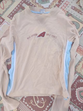 Jersey Avia Beige y Azul Talla L