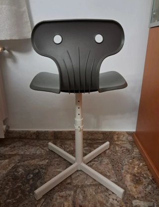 Silla Ikea Gris y Blanca Ajustable