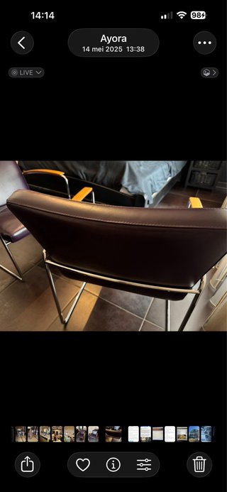 2 Sillones Leolux Piel Morado new price 2000 euro