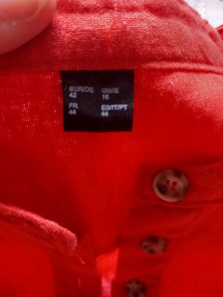 Camisa Naranja Manga Francesa. T 42/44