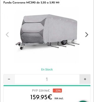 Funda Caravana Kampa 4 Capas 5.5-5.9m Gris
