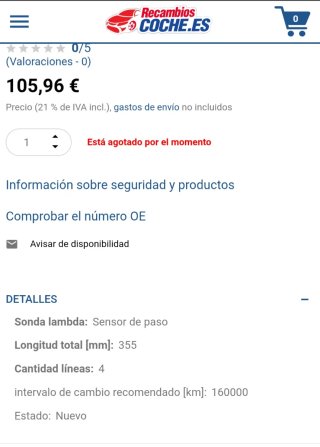 Sonda Lambda Bosch 0 258 005 075 / 076
