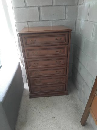 Armario Dormitorio Madera Oscura 4 Puertas