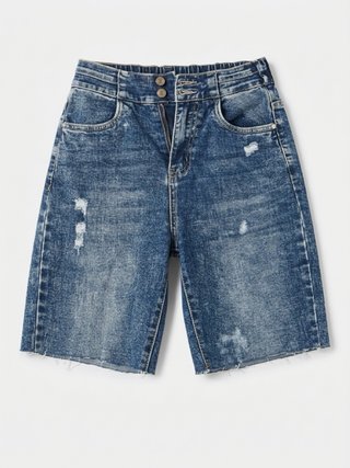 Pantaloncini jeans corti blu tg S