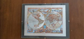 Mappamondo Storico Metallizzato 24x18