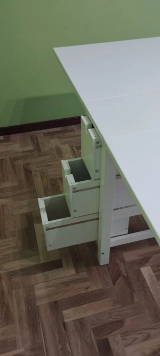 Mesa Abatible Norden Ikea Madera Blanca