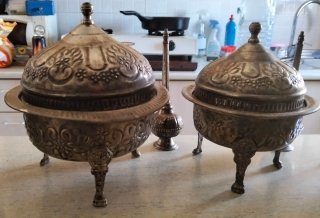 Juego de té y centro de mesa Marroquí Vintage 7 pz