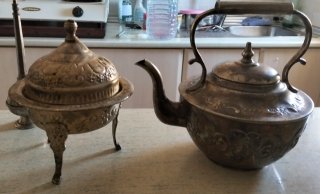 Juego de té y centro de mesa Marroquí Vintage 7 pz