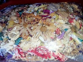 Gran paquete de flores secas naturales surtidas