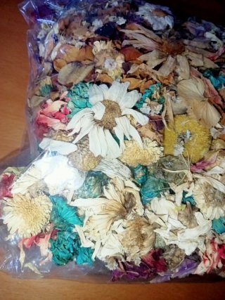 Gran paquete de flores secas naturales surtidas