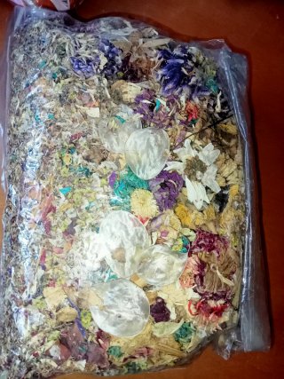 Gran paquete de flores secas naturales surtidas