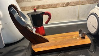 Soporte jamonero madera y metal