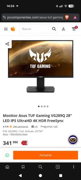 Monitor Asus TUF Gaming VG289Q 28 IPS 4K HDR
