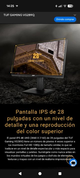 Monitor Asus TUF Gaming VG289Q 28 IPS 4K HDR